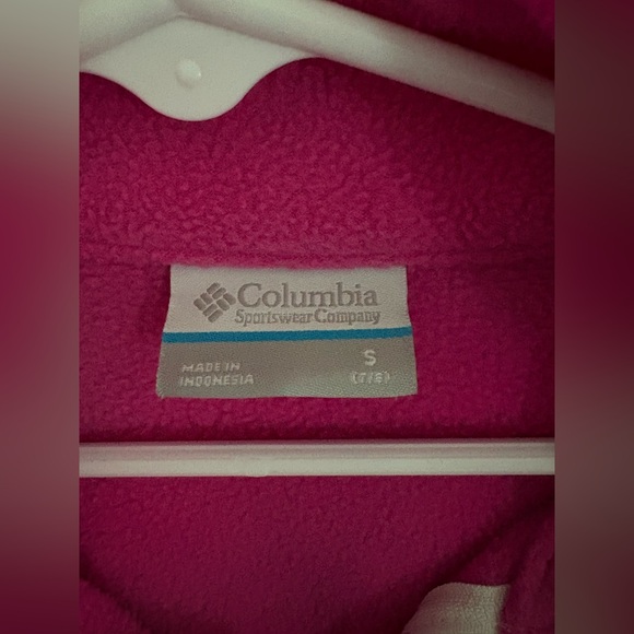 Girls Pink Columbia Fleece Jacket - Picture 4 of 10